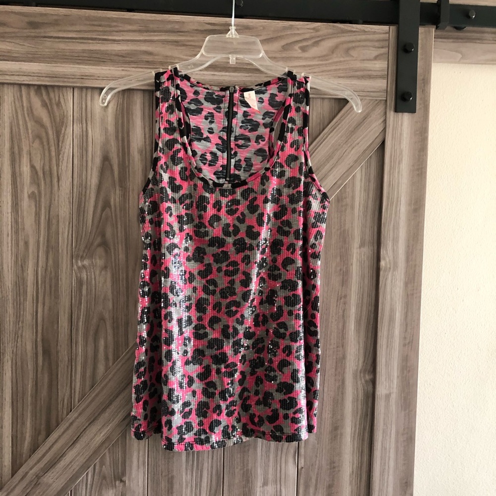 Sequined tank top